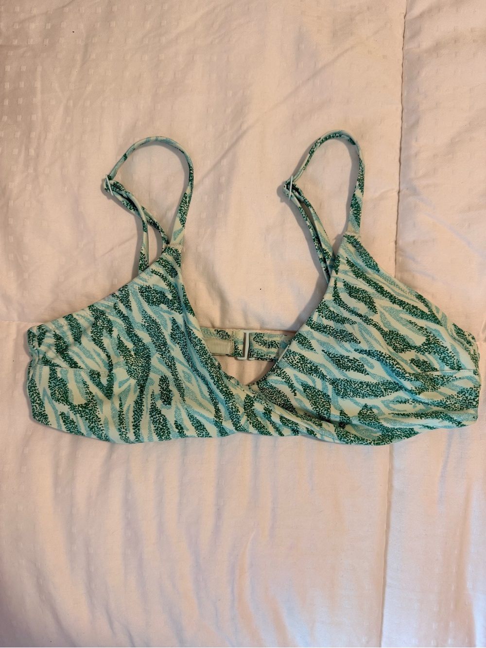 aerie Mint Green Patterned Bikini Top